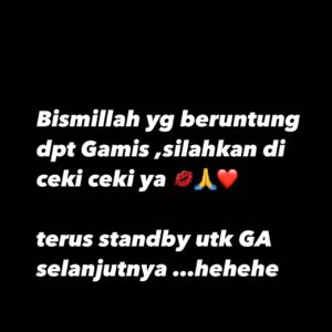 Inul Daratista Instagram - 50 org yg dpt gamis silahkan ceki2🙏
yg blom beruntung standby aja utk GA selanjutnya 👍💋🙏

silahkan hub👉 @d_sances26 
jika dlm 3 hari tidak respon sisa hadiah akan kami berikan pd yg lain 👍

Pemenang GA Gamis :
1. @rada_ypi
2. @yani_htg13
3. @nurliya_agustin
4. @nafisah_azzahra17
5. @yanti_sagala95
6. indiz.gendhiz
7. @shella.widya
8. @avie.tembem
9. @isma.lpkm
10. @mohammad_agus_amin
11. @yantiyahya15
12. @saliemharmudi
13. @ernawaty441
14. @ariniwindha28
15. @putriarnestiaanggraeni
16. @ratna.npuji
17. @atin_az
18. @mitt544
19. @yatti_wibowo2028
20. @encamimi_
21. @yeniyolanda
22. @haida.rani
23. @naurin_arloji
24. @rikadamayanti_ajah
25. @nidaendra2308
26. @a.wndhagustnia
27. @mel.mel99_
28. @yuniarsene
29. @ventienayu15_
30. @4517_mimi
31. @inaismawati65
32. @pinanurhayati28
33. @aisyahmaryam02
34. @yu.li6414
35. @nurulfhani17
36. @adellxyz0
37. @heeydef_
38. @k_atrisia
39. @verakhoerunisa3
40. @izzah_yildiz
41. @ernacristia
42. @utamiee_tia
43. @titinwahyuningsih07
44. @aii_cimut
45. @puji_jasmine
46. @shofiyah_mukhrowi
47. @dealova.chelsea
48. @naravisaa
49. @silfiaaa_nm
50. @izzanaturaworld