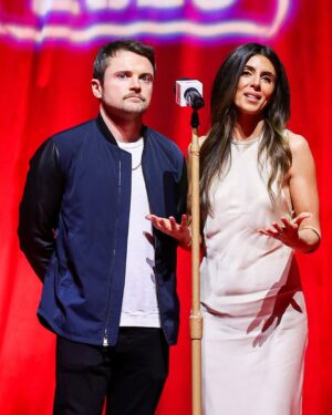 Jamie-Lynn Sigler Instagram - Rob’s out of sweatpants!  Thanks for having us @iheartradio