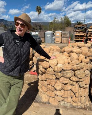 Jane Lynch Instagram - Me and some rocks and some port-a-potties. (Posted only cuz I think I’m so cute in this pic)