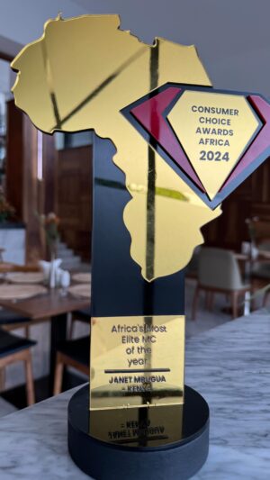 Janet Mbugua Instagram - Congratulations 
@officialjanetmbugua 
Most Elite Emcee of The Year 2024 🔥 @ccawardsafrica Last night in Dar Tanzania @thesuperdometz 
I am bringing The Award our sister from another Mom.
Kenya 🇰🇪 to The World 🔥