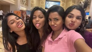 Jasmine Parveen Instagram - Myyy Gurlssss , We Laugh , fight , fix & stay :) 🦄💕 
❕ We Laugh till our Skirt hook bursts 🐥💨
❕ We Fight for skincare products 🥰🏃🏽‍♀️‍➡️
❕ We Fix it with a couple of Mutta Dosai 👀🍳
❕ We Stay to laugh out loud all over again 🫂🔒❤️

And ofcourse , FUN like No other girls have ever hadddd !!! ♾️

🦋 ONLY Transparency between the 4 of us ! 🦋

#crazy #girlies #friendship #love #strength #cute #actor #chennai