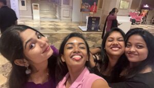 Jasmine Parveen Instagram - Myyy Gurlssss , We Laugh , fight , fix & stay :) 🦄💕 
❕ We Laugh till our Skirt hook bursts 🐥💨
❕ We Fight for skincare products 🥰🏃🏽‍♀️‍➡️
❕ We Fix it with a couple of Mutta Dosai 👀🍳
❕ We Stay to laugh out loud all over again 🫂🔒❤️

And ofcourse , FUN like No other girls have ever hadddd !!! ♾️

🦋 ONLY Transparency between the 4 of us ! 🦋

#crazy #girlies #friendship #love #strength #cute #actor #chennai