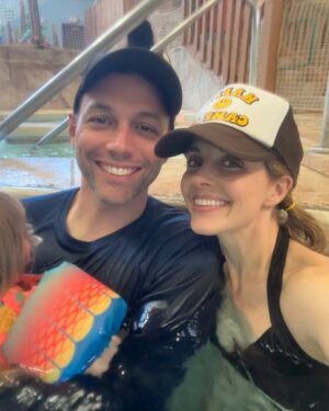 Jen Lilley Instagram - We took a quick trip to celebrate Jeffrey’s 7th birthday and crammed in some much needed rest and relaxation. I think we laughed a solid 2 hours on the way home. Special thanks to our awesome friend and sister in Christ, Amanda for coming with us. It was an absolutely joy watching you conquer your fears on all the water slides. We love you! 
PS can we just acknowledge how big Kayden is getting??!! 🤯