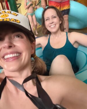 Jen Lilley Instagram - We took a quick trip to celebrate Jeffrey’s 7th birthday and crammed in some much needed rest and relaxation. I think we laughed a solid 2 hours on the way home. Special thanks to our awesome friend and sister in Christ, Amanda for coming with us. It was an absolutely joy watching you conquer your fears on all the water slides. We love you! 
PS can we just acknowledge how big Kayden is getting??!! 🤯