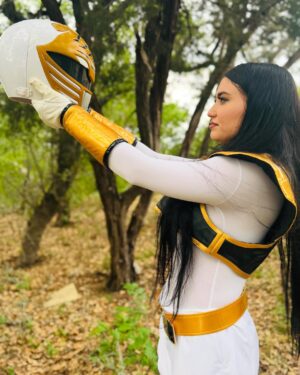 Jenna Frank Instagram - May The Power Protect You 🤍 #powerrangers 

@lotwhitedragon @powerrangers 

Costume by @deaconrap 
Makeup by @blueartistamua