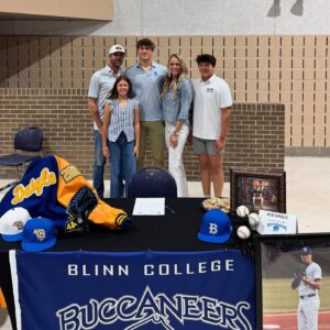 Jennie Finch Instagram - Signing Day for Ace w/ @blinn_baseball We couldn’t be more proud of him and so excited for him and his teammates to continue their athletic careers! 
Go Tors, Go Bucs! 
Sending so many thank you’s to all that have poured into our boy, we so appreciate you! 🙏🏽