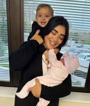 Jessica Azar Instagram - Shaha Soufan 🎀 | 24-09-24 
In the midst of darkness, you are our brightest light. 
Our family is now complete in the most beautiful way, and I am endlessly grateful for this incredible gift. May you grow alongside your brother in the peace we so deeply long for. 
Welcome to the world, our baby Princess Shaha 👑