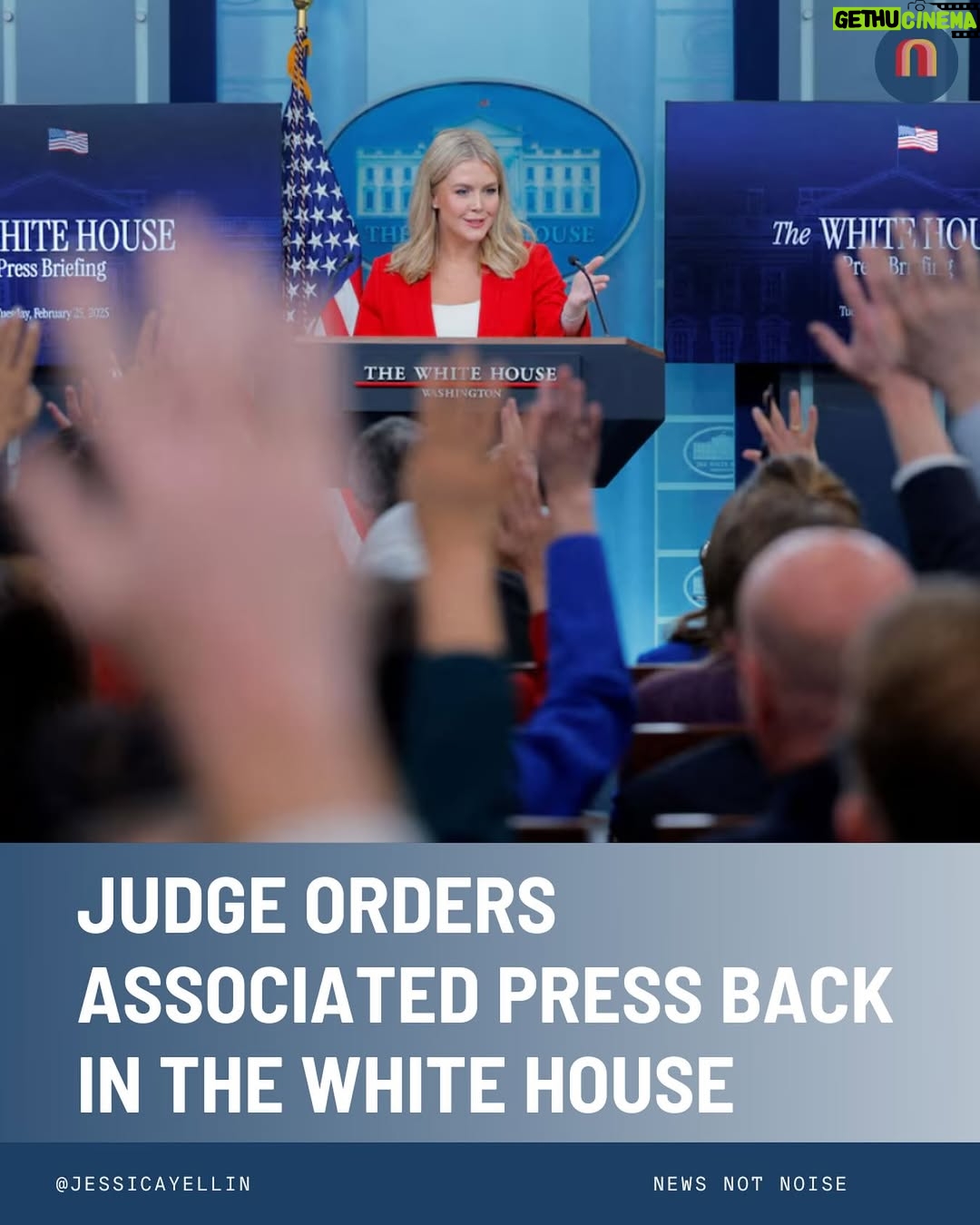 Jessica Yellin - 26.3K Likes - Good news for the Associated Press (and freedom of the press). A federal judge has ordered the White House must reinstate full access for AP to cover presidential events including on White House grounds.
AP says this affirms “on First Amendment grounds that the government cannot punish the news organization for the content of its speech”.
Trump banned AP from reporting in the White House press pool and at some limited press events, after the AP refused to call the Gulf of Mexico the Gulf of America. They’ve been blocked since February 11.
Judge Trevor N. McFadden held off making his ruling immediate - giving time for the government to respond or appeal. It is worth noting Judge McFadden is an appointee of President Trump.
The White House has taken steps to exert more control over who gets to cover Trump, including where reporters get to sit during press secretary briefings and interviews. The Trump administration has also taken an aggressive stance towards media - most recently, threatening funding for public broadcasters NPR and PBS.
It’s worth noting: the @apnews kept up its thorough, fair and serious reporting even after they were booted from the pool.