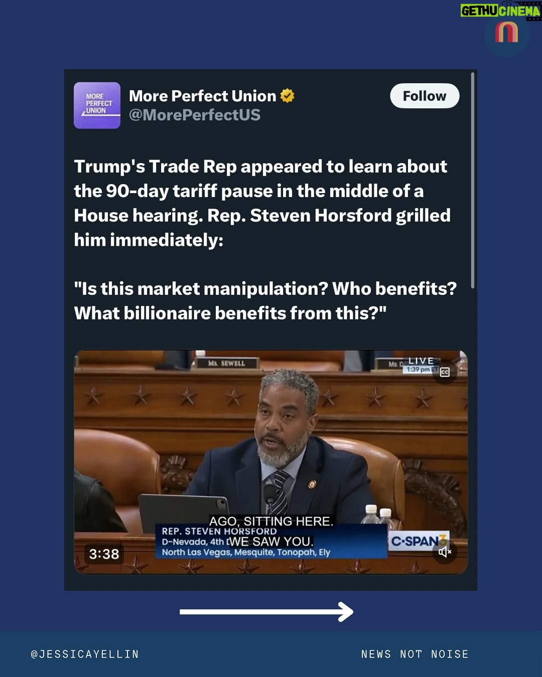 Jessica Yellin - 9.5K Likes - Possible insider trading. Chaos. Indecision. Irrational policy. And a position that alienates allies and moves markets away from the dollar.
But did you know that China owns about $760 billion in US Treasuries. There’s been a massive sell off of treasuries. Who might be doing it….?