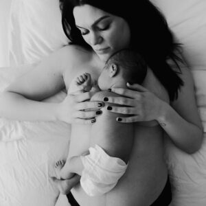Jessie J Instagram - Forever changed 
Forever grateful 
Forever Sky 
♾️ 

I was 11 days post partum in these pictures and had no clue what I was doing. I still don’t always mow. But I do know that I love this boy more than anything in this 🌎