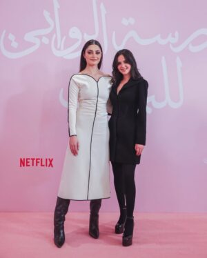 Joanna Arida Instagram - AlRawabi School for Girls S2 
Private Screening🌸
#netflix

styled by @jad.toghuj 
makeup by @lauramadarr 
hair by @suleiman.tadros
