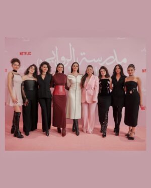 Joanna Arida Instagram - AlRawabi School for Girls S2 
Private Screening🌸
#netflix

styled by @jad.toghuj 
makeup by @lauramadarr 
hair by @suleiman.tadros