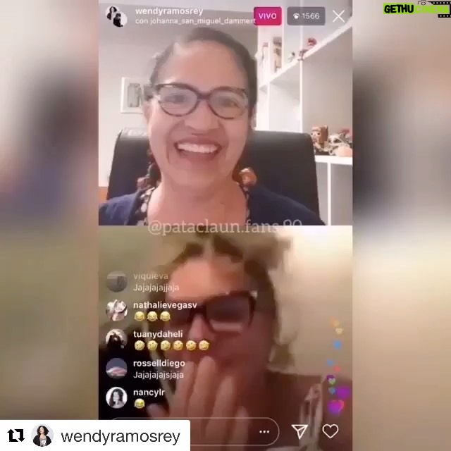 Johanna San Miguel - 32.4K Likes - Hoy hicimos una transmisión con mi corazona @wendyramosrey Te quiero mucho linda!Gracias @pataclaun.fans.90 por grabarnos alguito! #Queca #WendyJanet 🇵🇪 Y SI HACEMOS OTRO?