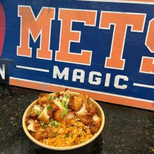 Judy Joo Instagram - Happy to announce yet another season at Citi Field @citifield with The New York Mets @mets! 
We fed about 250 journalists and influencers at their annual “What’s New!” event.  We served up our famous Seoul Bird Korean Fried Chicken on kimchi fried rice.  Yum yum!  Don’t worry we will still have the chicken sando too.  Let’s play ball!  See you opening day! 
.
#mets #chefsofinstagram #baseball #stadiums #chefs #chefslife #judyjoo @seoulbirduk @chefandrewhales 
.