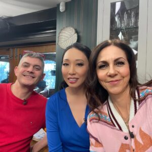 Judy Joo Instagram - Tomorrow morning tune into James Martin Saturday Morning!  @saturdayjamesmartin with James Martin!  @jamesmartinchef I’m joined by the amazing @chef_lisa_goodwinallen @juliabradbury and @merlinfdc4 
We had so much fun cooking and drinking! 
I was so surprised that the production team picked tteokbokki (sweet and spicy Korean rice cakes) for me to make!  Neither James nor any of the guests have ever tired Tteok (chewy toothsome sticks made of rice flour)! It was so fun to have everyone try it for the first time. Tteokbokki virgins no more!! 😝😝😝
.
.
Recipe in my new book coming out on May 6th (USA) and May 8th (UK), K-Quick: Korean food in 30 minutes or less! 
Available now for pre-order on Amazon! 
.
#korean #korea #tteokbokki #judyjoo #jamesmartin #cooking #chef #chefs #chefsoninstagram #kquick #koreanfood
