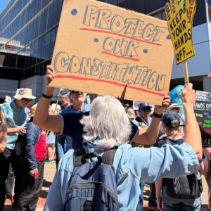 Judy Reyes Instagram - #HANDSOFF protest in Glendale, CA.  @therealanaortiz @angelanissel  #solidarity #resist. ✊🏽🤎👑