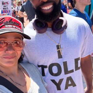 Judy Reyes Instagram - #HANDSOFF protest in Glendale, CA.  @therealanaortiz @angelanissel  #solidarity #resist. ✊🏽🤎👑