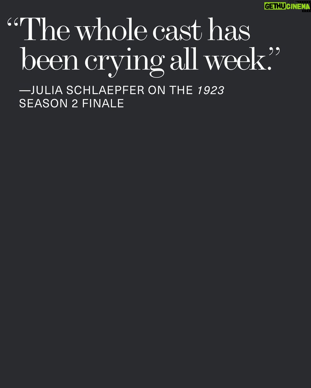 Julia Schlaepfer - 13.5K Likes - If you need some time to sit with the shocking #1923 season 2 finale, #JuliaSchlaepfer is right there with you. “Emotionally, it’s going to take me a long time to process everything,” she tells ELLE.com. “But there’s also this incredible celebration, getting to share it with the world, and being so proud of it.”
At the link in bio, the actress behind Alex Dutton discusses filming the physically demanding episode, acting alongside #BrandonSklenar and #HarrisonFord, and how Alex has impacted the Dutton family legacy.
Photos: Caleb Martin