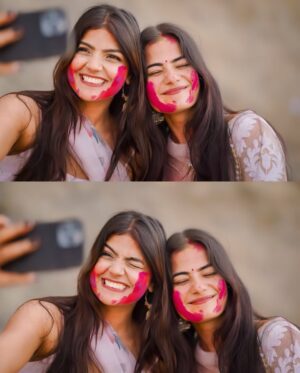 Kajal Sharma Instagram - Happy Holi 🤗❤️✨🌈
. 
📸 - @kurta_and_camera
.
.
.
.
.
#happyholi #holi2025 #explore #fyp