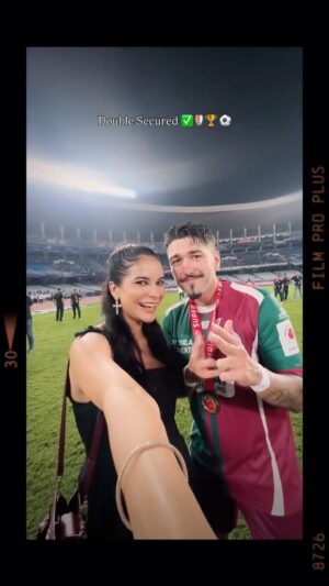 Kasturi Chhetri Instagram - Could not be happier for the entire team and each and every fan. You guys deserve nothing less for all the blood, sweat and tears 🏆🛡️ #joymohunbagan #championsofindia #isl 
.
.
Ps: last video is the most random one yet my fav moment from that night🏆