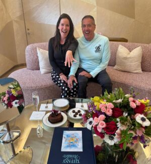 Kira Reed Lorsch Instagram - We did it 🩵 @therealubchillin put a ring on it @tiffanyandco 💍 Excited for our life ahead! #engaged
