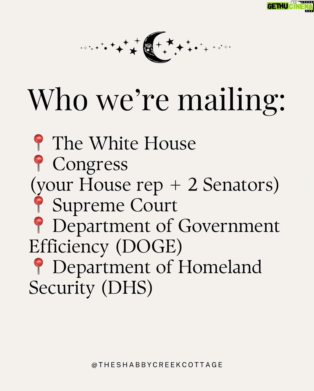 Kristin Bauer - 10.7K Likes - All ya gotta do is mail something! This is HUGE!!!
We all want to know what we can do, just write a postcard or a letter!
Iโm using the postcards from @signsofjustice (see posts in my feed).
This is just not the time to do nothing. ๐๐๐
RP @theshabbycreekcottage
Project Mail Storm is officially rolling.
Weโre flooding the system with handwritten letters - day after day, generation by generation.
Not to yell, not to begโฆ just to apply peaceful, relentless pressure in the one place they canโt ignore: the mailroom.
You donโt have to be an expert. You donโt need the perfect words.
You just need a stamp, an envelope, and the courage to keep showing up.
๐ฌ Write once a week. Or every damn day.โจ๐ Send it in a sparkly envelope or on the back of your junk mail.โจ๐ Just keep mailing.
Because together? We are the storm.