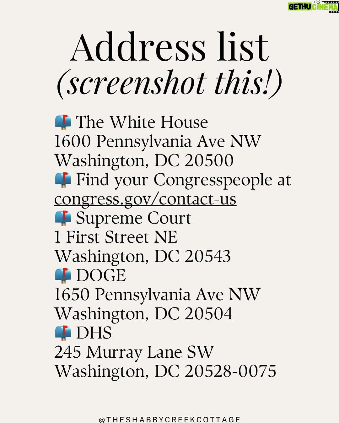 Kristin Bauer - 10.7K Likes - All ya gotta do is mail something! This is HUGE!!!
We all want to know what we can do, just write a postcard or a letter!
Iโm using the postcards from @signsofjustice (see posts in my feed).
This is just not the time to do nothing. ๐๐๐
RP @theshabbycreekcottage
Project Mail Storm is officially rolling.
Weโre flooding the system with handwritten letters - day after day, generation by generation.
Not to yell, not to begโฆ just to apply peaceful, relentless pressure in the one place they canโt ignore: the mailroom.
You donโt have to be an expert. You donโt need the perfect words.
You just need a stamp, an envelope, and the courage to keep showing up.
๐ฌ Write once a week. Or every damn day.โจ๐ Send it in a sparkly envelope or on the back of your junk mail.โจ๐ Just keep mailing.
Because together? We are the storm.