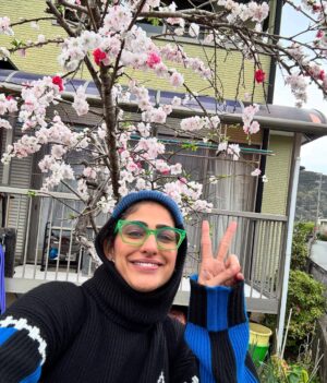 Kubbra Sait Instagram - Writing caption after my BIG FAT THUMBS CLICKED - POST!!!!✉️ 

Day 1 in Kawazu, Izu Peninsula.

Saw (some) last few cherry blossoms, 🌸 hanging loosely on a thread of branches… they made some really cute photos. The teeeny tinyyyy cafés were the cutest and the oldest, cutest peeps served us our meals. 

Happy days 🙌🏽

#Japan #travels #KubbraSait #happiness #joy #love #laugh #india