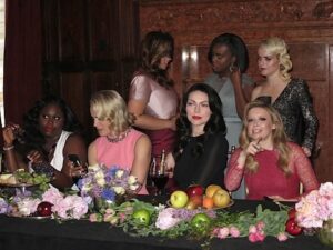 Laura Prepon Instagram - Throwback to a glamorous day with the beautiful ladies of #OITNB 🍊🖤