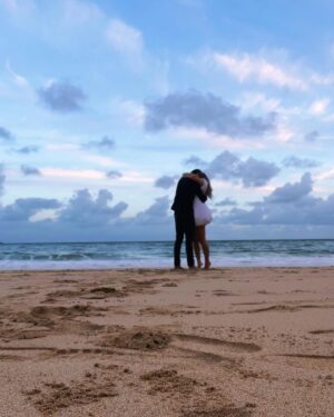 Laura Woods Instagram - And just like that…💍💫 You make me happy @adamcollard 🤍 Thank you @carbisbayestate - the place we fell in love and now the place we got engaged, you made it so special 🥹 What a summer x