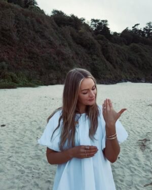 Laura Woods Instagram - And just like that…💍💫 You make me happy @adamcollard 🤍 Thank you @carbisbayestate - the place we fell in love and now the place we got engaged, you made it so special 🥹 What a summer x