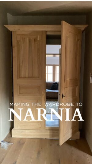 Lauren Liess Instagram - Welcome to the land of “Spare Oom” 🦁  The wardrobe to Narnia is going in on this week’s ep of THE MEADOW!  #themeadowhouse #fairytalemodern #themeadow #narnia #thelionthewitchandthewardrobe