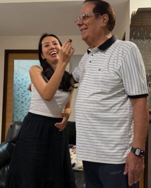 Lin Laishram Instagram - Happy birthday to my most gloriously useless friend 
If Ayurvedic Gods gave awards for following the circadian clock, you’d win gold then go to bed at 9:30 PM.

Useless like an appendix, yet weirdly essential.
You cry louder when I’m sad, get angrier at people who hurt me and scream the loudest in movie halls when I show up on screen.
But you also go silent when it matters like keeping my secrets.
You know where all my chocolates are kept in the fridge .
You even became friends with my father-in-law because you saw how much he cares for me.
I ♥️ U

Stay useless, stay mine.
Happy birthday Mere