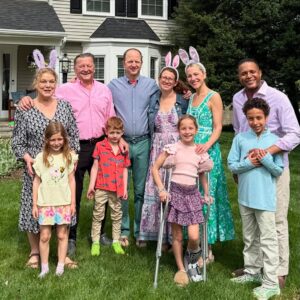 Lindsay Czarniak Instagram - Happy Easter from our family to yours. Not much better than great food, cousins and egg hunts. Grateful for this life and the chance to celebrate what this day represents with family. #easter #family #eggs #egghunt #faith