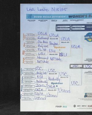 Lisa Leslie Instagram - Lisa Leslie’s bracket!

Southern California 🏆
Oklahoma 👉 Sweet 16
Green Bay > Alabama 

#MarchMadness