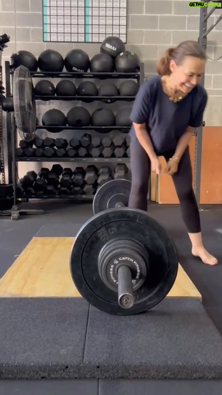 Lisa Wilkinson - 7.6K Likes - When you make a commitment for 2025 that you’re going to do everything you can to prioritise your health, great things can happen. Especially when you have someone very special encouraging you. 🥰
Just lifted a kilo more than my own body weight… 💪❤️
PS. Loving all the mum-style concern in the comments about me not wearing shoes. 🙏But I can promise you, with the weight I was lifting, gym shoes would offer ZERO protection. Besides, I’m in my rad-fem phase these days!🤣
#agingdisgracefully