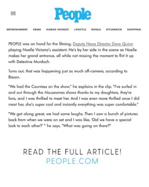 Luann de Lesseps Instagram - 🚨PEOPLE.com EXCLUSIVE!🚨

“Canada’s longest-running drama series is tapping into one of the biggest names in the Bravo universe for its newest episode.” 🎥🤩🥂

@people’s Deputy News Director and best-selling author Dave Quinn shares his experience shooting his cameo alongside the fabulous @countessluann and @yannick_bisson on tonight’s episode of #MurdochMysteries

Don’t miss this very special episode TONIGHT on @CBCGem 🇨🇦 and @OvationTV 🇺🇸 and later this year on @acorn_tv 🇺🇸 & @uandalibi 🇬🇧

A special shoutout to Noelle Girard the writer of this episode!

Read the full article now! [link in bio]

#RealHousewives #RHONY #CountessLuann