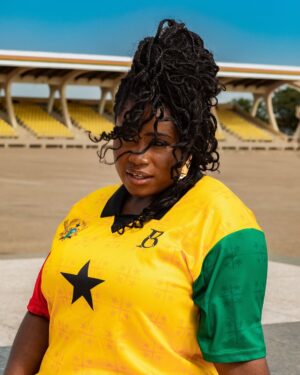Lydia Forson Instagram - Go Ghana 🇬🇭 

Wishing the #BlackStars the very best today!! 

Photo & Jersey : @benzilla_clicks