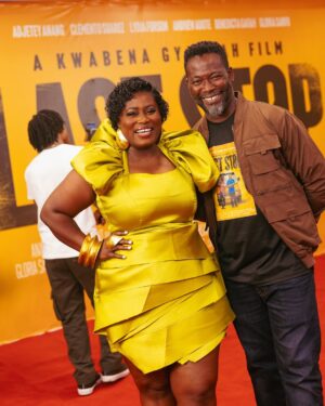 Lydia Forson Instagram - WE DID IT AGAIN 🎉

Thank you to everyone who showed up to support Last Stop on Friday. 

Promoting movies these days isn’t easy—and I won’t lie, some days it can be frustrating. 

That’s why I’ll forever be grateful to those who genuinely show up, bring their friends, and support the industry.

Last Stop is still showing in cinemas! If you’re looking for a good laugh, grab a ticket and go watch it. 

Support Ghanaian cinema. 🎥 

And to my loyal fans who have held me down for 20  years, I appreciate you more than words can say.

Have you watched Last Stop yet? 

Let me know your favorite scene in the comments! 

And if you haven’t, what are you waiting for? Grab your tickets and enjoy a great Ghanaian film! 

Photos: @thetetson 

#LastStopMovie #SupportGhanaianCinema