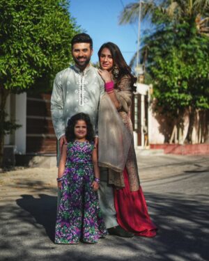 Maham Amir Instagram - - Eid Mubarak ✨️

may Allah SWT accept our prayers, fasting, charity and every act of devotion we offered in his path!

Pictures: @abdul.saqibfilms
Wardrobe: @mohsin.naveed.ranjha & @generation_pk
Shoes: @logopakistan