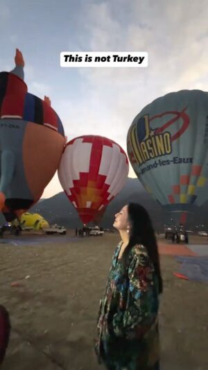 Malvika Subba Instagram - Ticked off the bucket list ✅ Hot Air Balloon ride right here in Nepal. @balloonnepal . My Printed Frida Kahlo Jacket from @karmahandicraftnepal #notsponsored #hotairballoon #balloonrideinnepal #pokhara