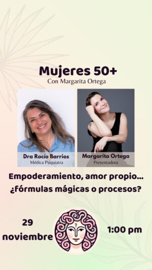 Margarita Ortega Instagram - Empoderamiento, amor propio, mujer de valor... todos estos son términos necesarios que se han ido banalizando y que, por cuenta de este fenómeno, parecen ir en contravía de la realidad. 
Dichos conceptos, tal y como los encontramos en redes, se cuentan como fórmulas mágicas que sin proceso alguno nos llevan hacia realidades en las que perdemos el valor de nuestra individualidad. 
¿Qué son en verdad? ¿Cómo les damos sentido? ¿Cómo los conquistamos? ¿Qué es, a las claras, la autonomía? En #mujeres50 conmargarita ortega hablamos con la psiquiatra Rocío barrios @drarociobarrioscadena para entender el meollo de este asunto y saber re descubrirnos en la mediana edad desde la resignificacióm de estos conceptos y por supuesto desde el descubrimiento de la palabra: maternarnos. 
El libro de @drarociobarrioscadena "La revolución emocional del automaternaje"
✨✨✨✨✨
¡Las leo en sus comentarios!🩷

#maternar #mujer #menopausia #medianaedad #viajepersonal #automaternaje