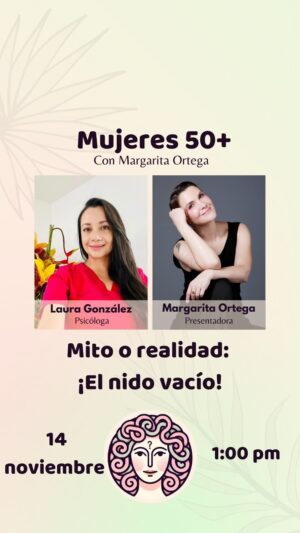 Margarita Ortega Instagram - Lo logramosssssss! Uy! Uy! El internet hoy fue un poco complicado pero no un obstáculo invencible. Hoy en #mujeres50masconmargaritaortega hablamos del nido vacío! Nos queda mucho tema por desmenuzar! Llegará a su tiempo. 
Se les quiere al infinito. 

Gracias a Laura Gonzalez por su apoyo y generosidad.  @enlacepsicologiacol 

#bienestar #hijos #familia #proyectodevida #medianaedad #nidovacio #maternidad #amorpropio
