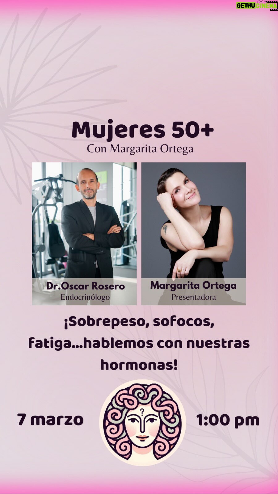 Margarita Ortega - 1.8K Likes - 🧘 Las hormonas regulan el metabolismo, la respiración, el crecimiento, la reproducción, la percepción sensorial y el movimiento, entre otras cosas. El desequilibrio hormonal es la razón subyacente de muchas afecciones, por esa razón hoy en Mujeres 50 con Margarita Ortega hablamos con el Dr Francisco Oscar Rosero @endocrinorosero para saber cómo afectan las hormonas nuestra vida en la mediana edad. ¿Qué debo hacer para que mi sistema endocrino funcione a las mil maravillas? Peso, sofocos, fatiga... ¡perimenopausia, menopausia y post menopausia! quédate hasta el final de la entrevista.
💫 Recuerda que todas las charlas las encuentras en el canal de YouTube: Mujeres 50 con Margarita Ortega y aquí, en mi perfil de Instagram: @margaritamariaortega
Comenta, dale un "me gusta" y comparte. La comunidad crece gracias a ti. 💋