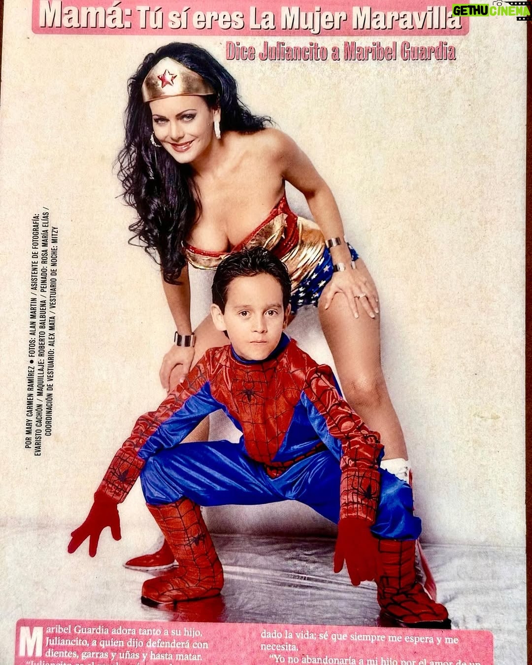 Maribel Guardia - 98.5K Likes - #tbt con el amor de mi vida , mi hijo @julian_f.f Recuerdos para mi corazón 💔🙏🏼 #spidermen #look @alexmata21 🕸️