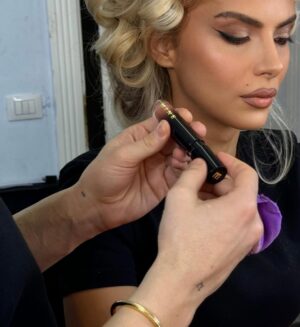 Marina Vjollca Instagram - Getting ready for the show ✨ never without my fav makeup 💜