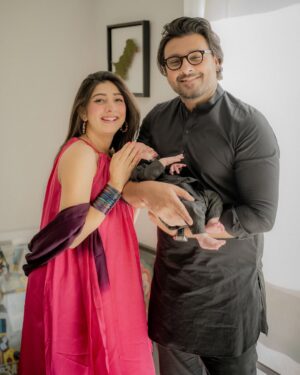 Mariyam Nafees Instagram - • Eid Mubarak from me and my boys 🥰🤗

Late to the festivities but made it out of transit before they ended 🥲
(No Eid like the epic Pakistani Eid) 
Iz good to be home 🫠

Alhamdulilah for all the joys around us - big adventures, tiny moments, our loved ones, home(s), a beautiful life and this handsome lil bunny 🥹

Hope y’all had a wonderful Eid surrounded by your loved ones, rooms full of laughter and unlimited Sheer Khurma 🌙💌

Fit: @aashkaarofficial 🩷
Shots: @abdulsamadzia 

| #AmYam | Eid Mubarak | Eid 2025 | Home | My Boys | MashAllah |