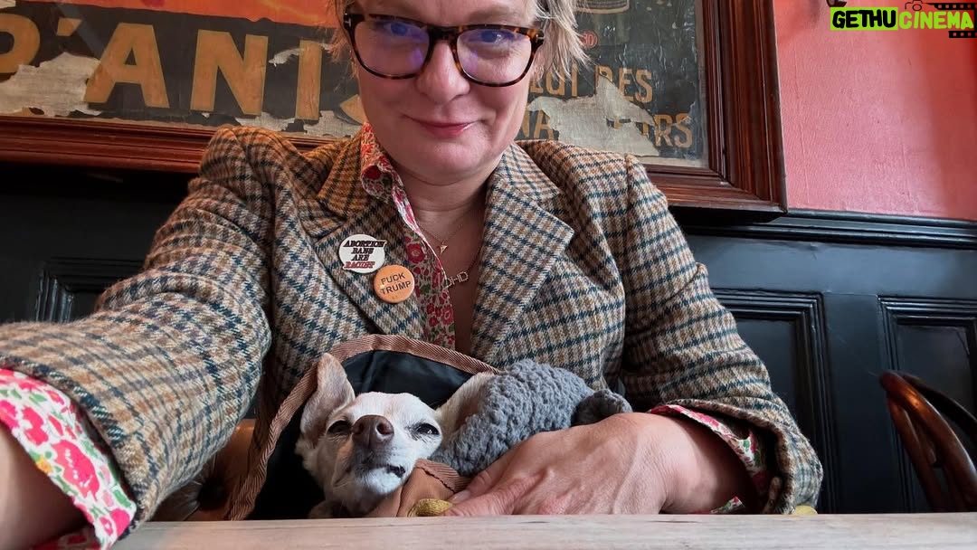 Martha Plimpton - 4.8K Likes - Happy Easter to all who celebrate from #Walter and me! #sundayroast #london #eastersunday #fucktrump #abortionisnormal #ladbrokearms #nottinghill