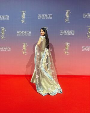 Mayssa Maghrebi Instagram - The Opening Day of the 21st Edition of the Marrakech International Film Festival 🇲🇦

Dress by @danaalmullaofficial 
Styled by @anas.yass 
Jewelery @negafa_dar_benjelloun 
MUA @makeupbyouarda 

#marrakechfilmfestival2024 #marrakechfilmfestival #morocco #mayssamaghrebi