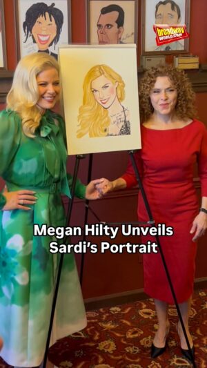 Megan Hilty Instagram - @meganhilty has unveiled her @sardisnyc portrait, with the help of her SMASH co-star, @officialbernadettepeters!